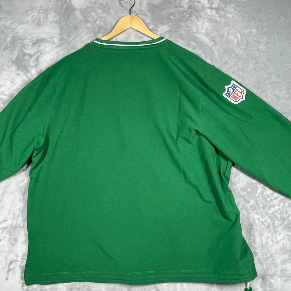 Nike NFL Philadelphia Eagles Kelly Green Retro Logo Windshirt Mens 3XL Side Zip